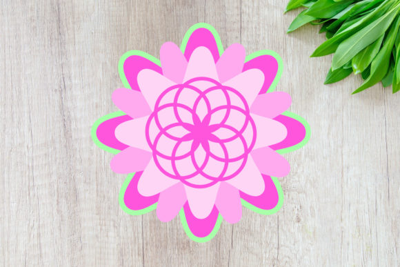 3d Flower Svg Dahlia Flower Svg 5 Layers Graphics