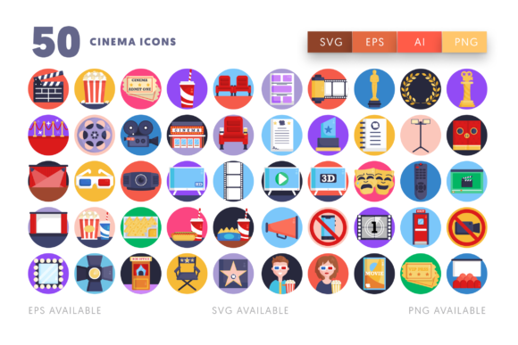 50 Cinema Icons Graphics Review for Bloggers