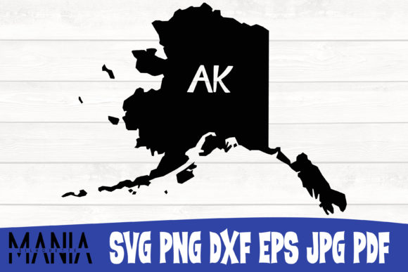 Alaska State SVG Silhouette for Graphic Templates and Creative Projects
