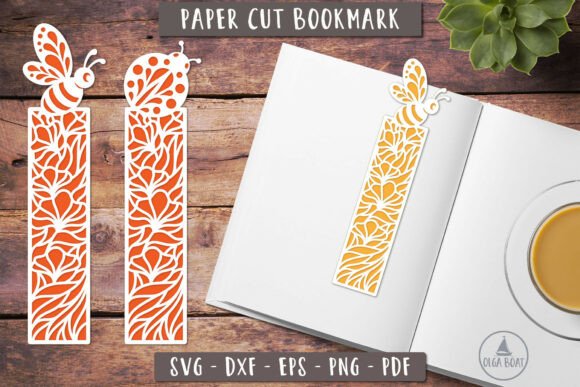 Bee Ladybug Paper Cut Bookmark SVG Graphics and Crafts Review