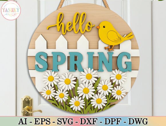 Bird Daisy Garden Door Hanger Svg: Laser Cutting and Spring Amp Review