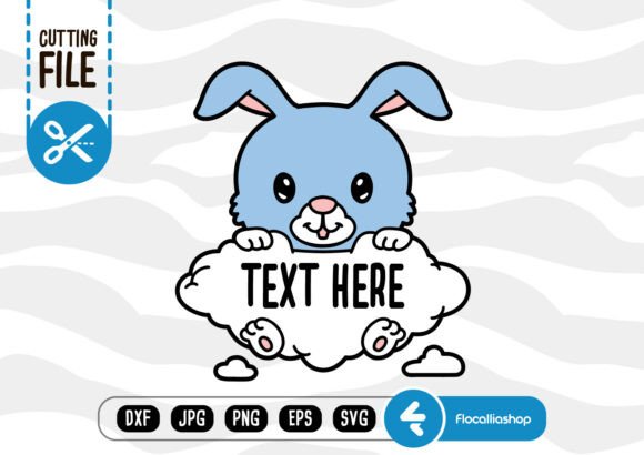 Cloud Split Cutting File, Rabbit SVG Graphics and Crafts
