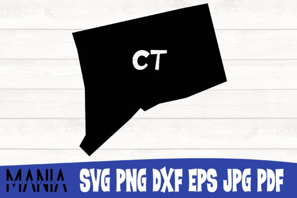 Connecticut State SVG Silhouette for Strong Graphic Templates