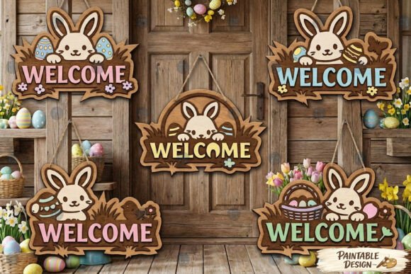 Easter Bunny Welcome Sign SVG Bundle: Laser Cutting and Spring Amp Review