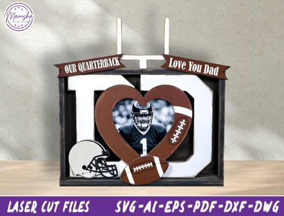 Football Dad Laser Cut File SVG for Father S Day