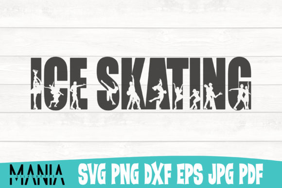 Ice Skating Svg Cut File Silhouette