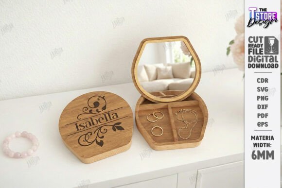 Jewelry Box with Mirror Laser Cut CNC