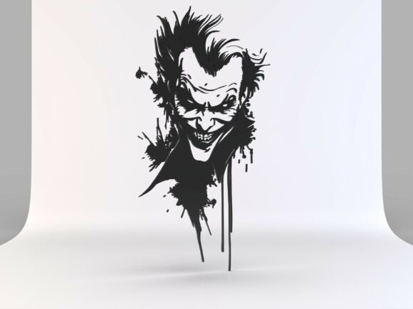 Joker Art – Dark Comic Character STL: 3D Printing & 2D Art
