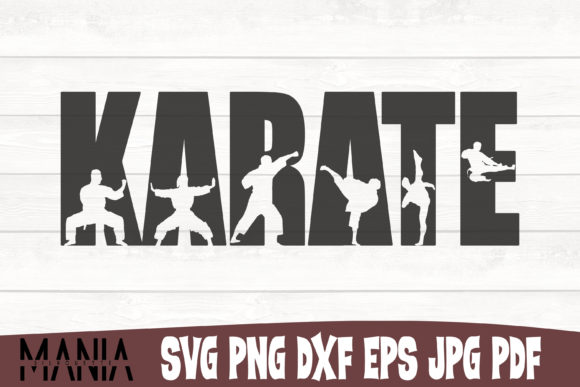 Karate Svg Cut File Silhouette Graphics for Brand Identity