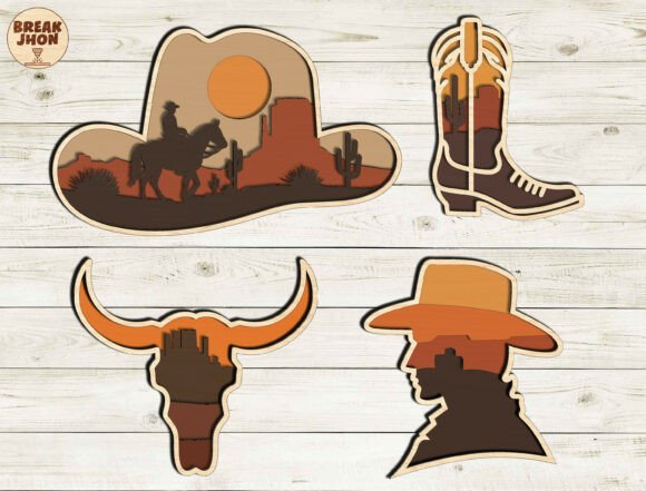 Layered Desert Laser Cut File Svg Bundle