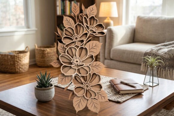 Layered Floral SVG Laser Cut File