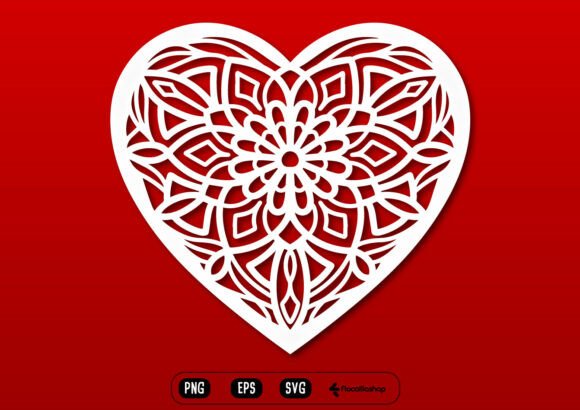 Luxury Heart Mandala Floral SVG Graphics Freebies Review