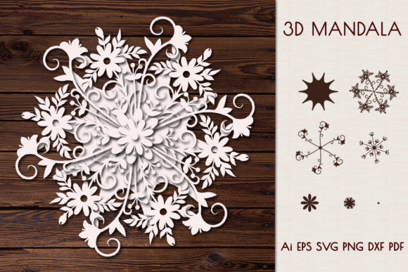 Mandala 3D Delicate Flowers: A Designer’s Review for Graphics and Crafts