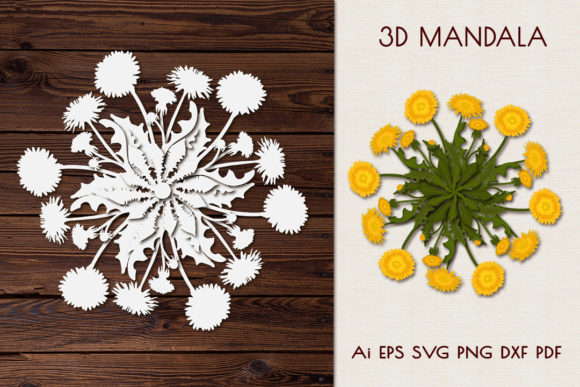 Mandala 3D Flowers Dandelions Review