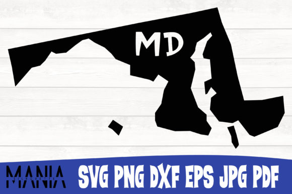 Maryland State SVG Silhouette Cut File Graphics and Graphic Templates Review