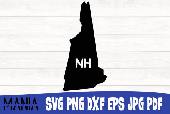 New Hampshire SVG Silhouette for Modern Graphic Templates