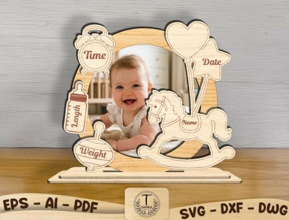 Personalized Baby Birth Stats Laser Cut