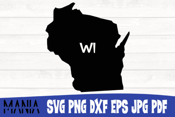 Wisconsin State SVG Silhouette Cut File Graphics