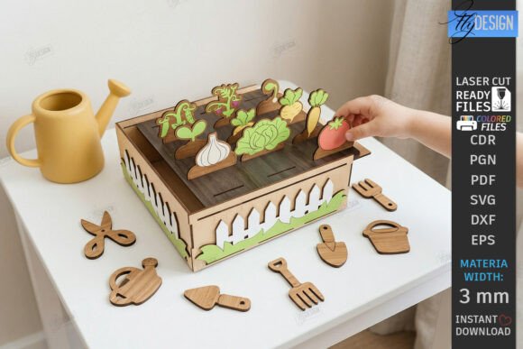 Wooden Garden Toy Playset Laser Cut CNC Review